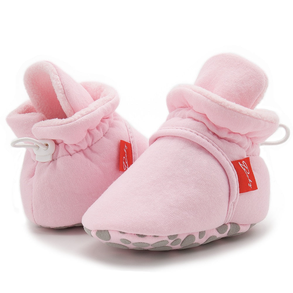 chausson souple pour bébé de couleur rose