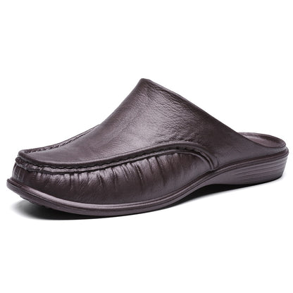 Chaussons mules brunes pour hommes