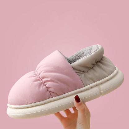 Chaussons élégants pour femme de couleur rose