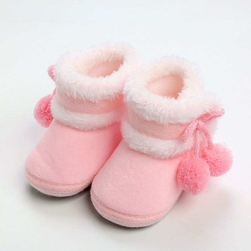 Chaussons pour bébé fille de couleur rose