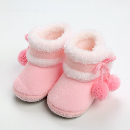 Chaussons pour bébé fille de couleur rose