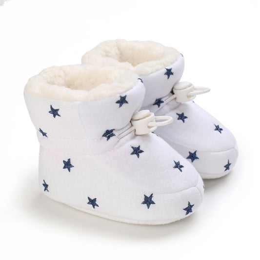 Chaussons blanc pour bébé avec motif d'étoile