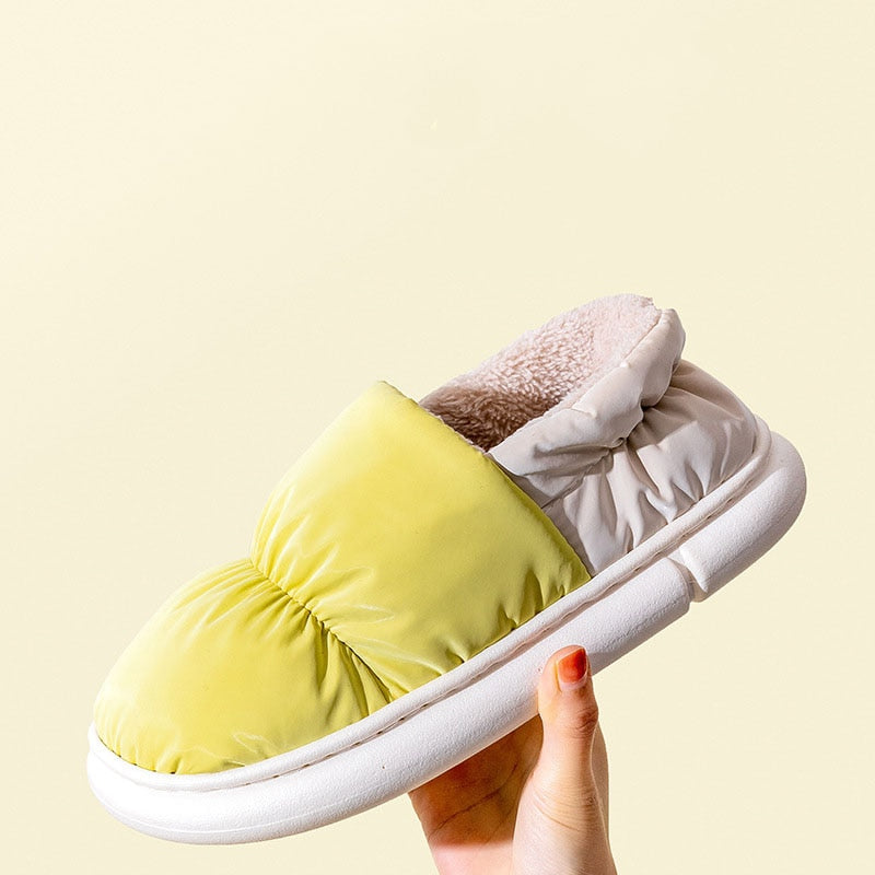 Chaussons jaune espadrille pour femme