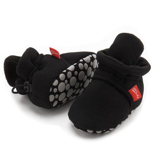 chausson souple pour bébé de couleur noire