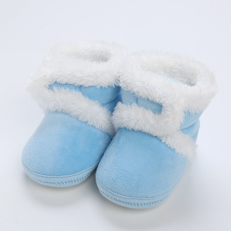 chausson antidérapant pour bébé de couleur bleue