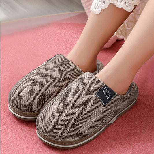 Chaussons chic femme brun