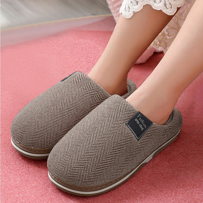 Chaussons chic femme brun