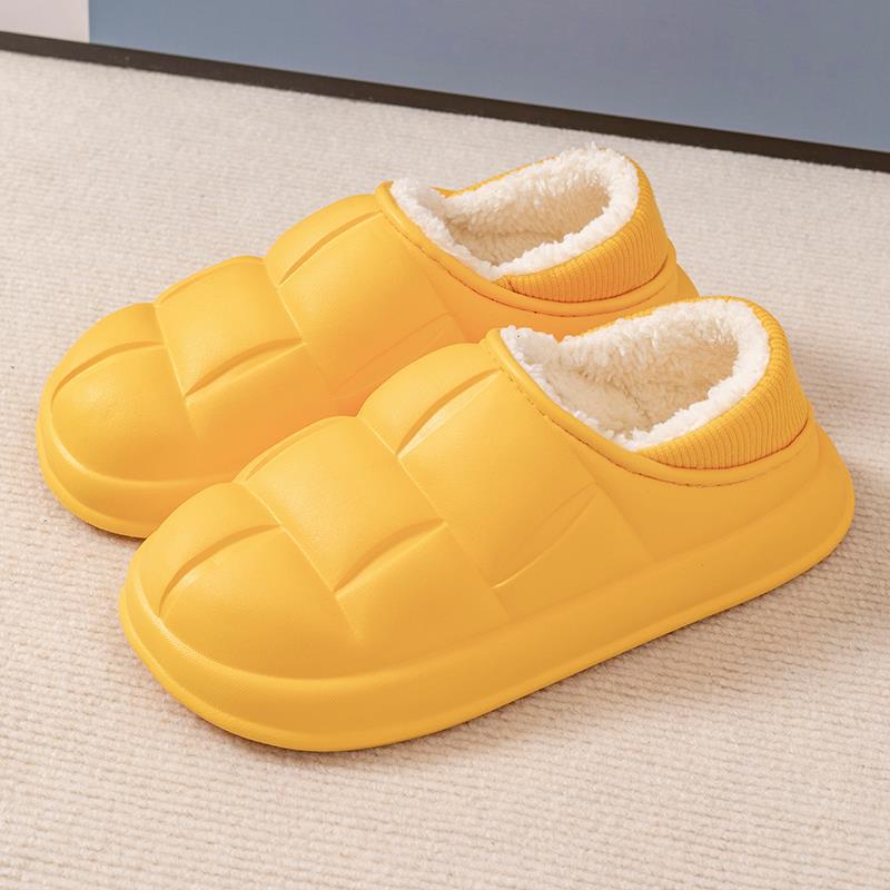 Chausson chaussure pour femme de couleur jaune avec semelle EVA
